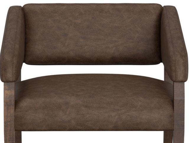 International Furniture Direct Murcia Brown/Lacquer Brown Upholstered Accent Chair-3