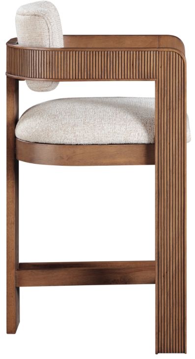 Meridian Furniture Sacha Beige/Brown Upholstered Counter Stool-2