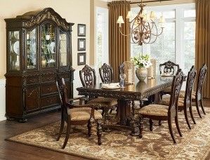 Mazin Furniture Catalonia Dark Cherry Buffet And Hutch-3