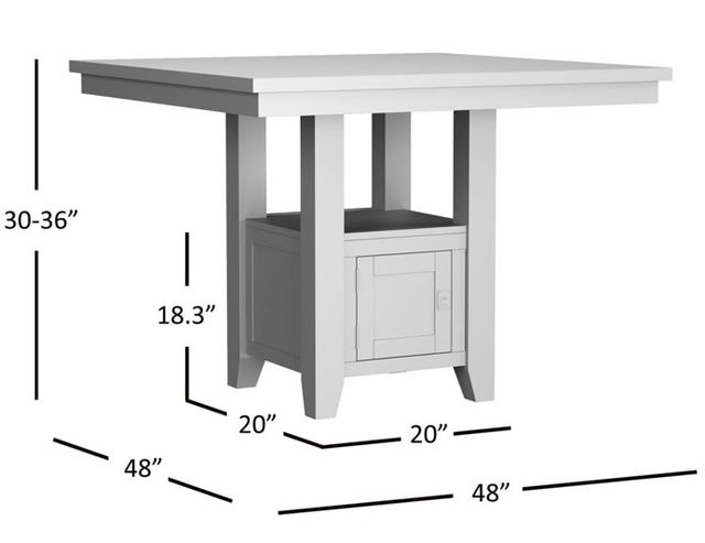 Jofran Inc. Kona Grove Brown Counter Table-1