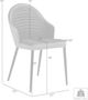 Armen Living Rocco 2-Piece Black/Gray Dining Side Chair Set-2
