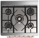 Ilve® Majestic III 30" White Pro Style Dual Fuel Natural Gas Range with 5 Black Brass Burners and Copper Trim-4
