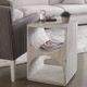Uttermost® Hans Distressed Ivory Side Table-1