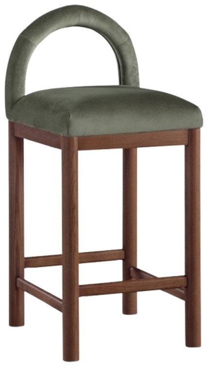 Meridian Furniture Conrad Brown/Green Upholstered Counter Stool-0