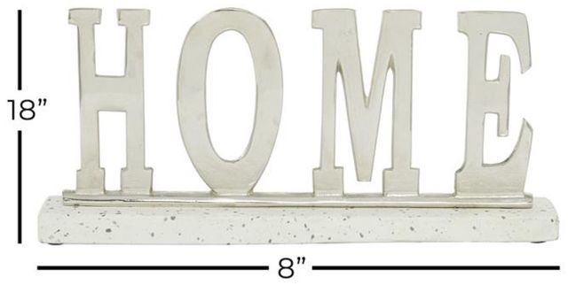 Deco Marche Silver 18" Home Decorative Sign-1