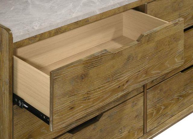 Coaster® Henderson Medium Oak Dresser and Mirror-4