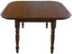 TEI Burnished Walnut Laminated Drop Leaf Dining Table-0