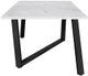 Coaster® Mayer Faux White Marble Dining Table with Gunmetal Base-1