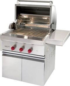 Wolf® 30" Grill Cart-Stainless Steel