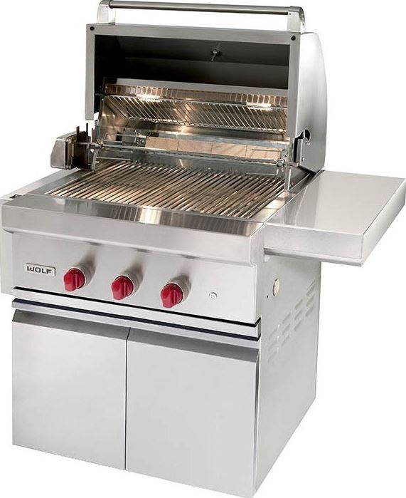 Wolf® 30" Grill Cart-Stainless Steel