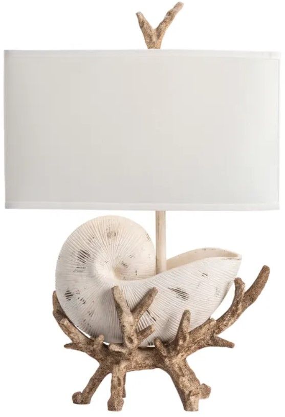 Crestview Collection Sleeping Shell White Table Lamp-1
