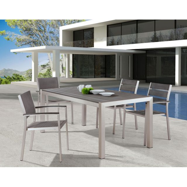 Zuo® Modern Metropolitan Brushed Aluminum Armless Chair-2