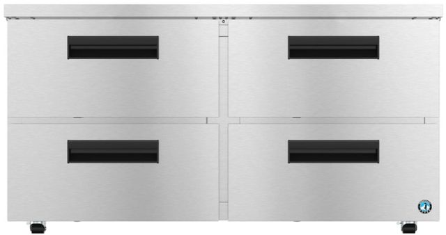 Hoshizaki Steelheart® 60" 15.1 Cu. Ft. Stainless Steel Two Section Undercounter Low Profile Refrigerator with Stainless Drawers-0