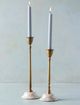 Magnolia Home by Joanna Gaines Beige/Brass Short Candleholder-1
