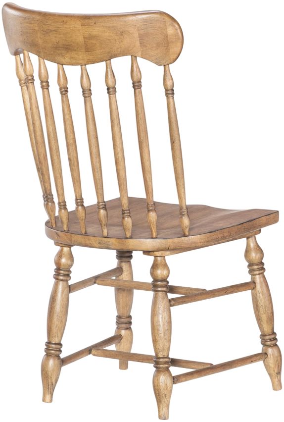 Legacy Classic Vintage Market Barnwood Oak Turned Spindle Side Chair-2