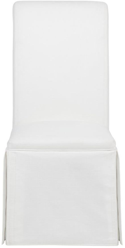 Coaster® Shawna 2-Piece White Upholstered Skirted Side Chair Set-4