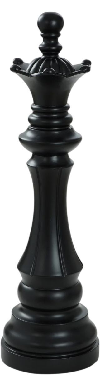 Harp & Finial® Matte Black Queen Chess Piece-0