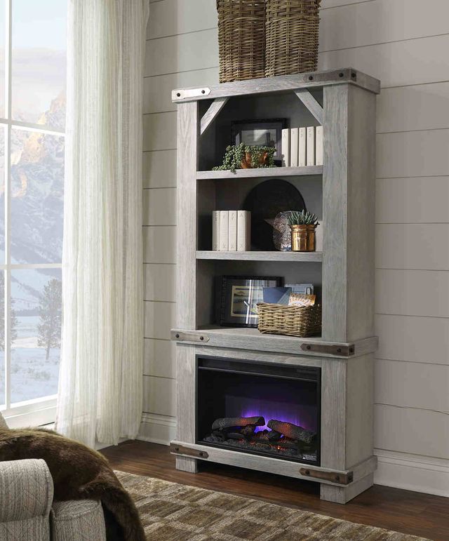 Aspenhome® Sawyer Lighthouse Grey Fireplace Display Case-1