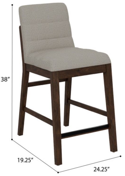 Emerald Home Ronan Brown/Gray Gathering Stool-2