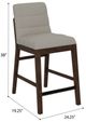 Emerald Home Ronan Brown/Gray Gathering Stool-2