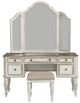 Liberty Furniture Magnolia Manor 3-Piece Antique White/Weathered Bark Vanity Set-0