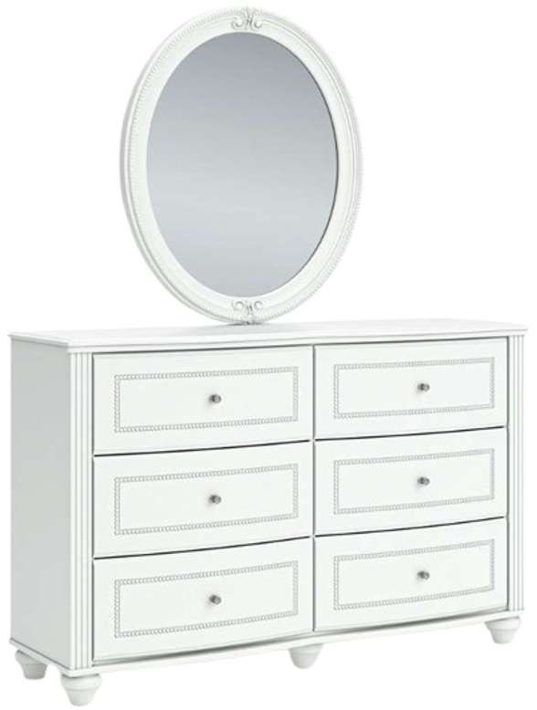 Maylilly Dresser and Mirror in White by Ashley
