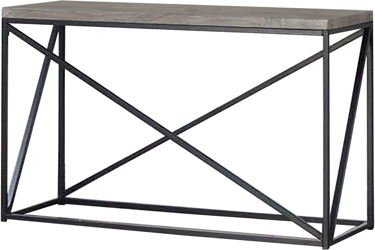 Coaster® Birdie Grey Rectangular Sofa Table with Black Metal Base 