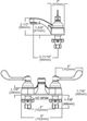 Elkay Chrome 4" Centerset Exposed Deck Faucet with Integral Spout and 4" Wristblade Handles-1