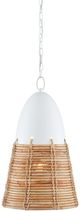 Currey & Company Arundo Gesso White/Natural Rattan Pendant Lighting-0