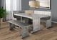 Sunny Designs™ Alpine Gray Breakfast Nook Long Bench-1