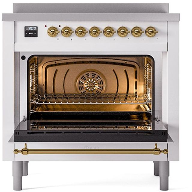 Ilve® Nostalgie II Series 36" White Pro Style Induction Range-2