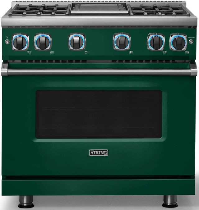Viking® 7 Series 36" Ivy Pro Style Liquid Propane Gas Range with Griddle-3