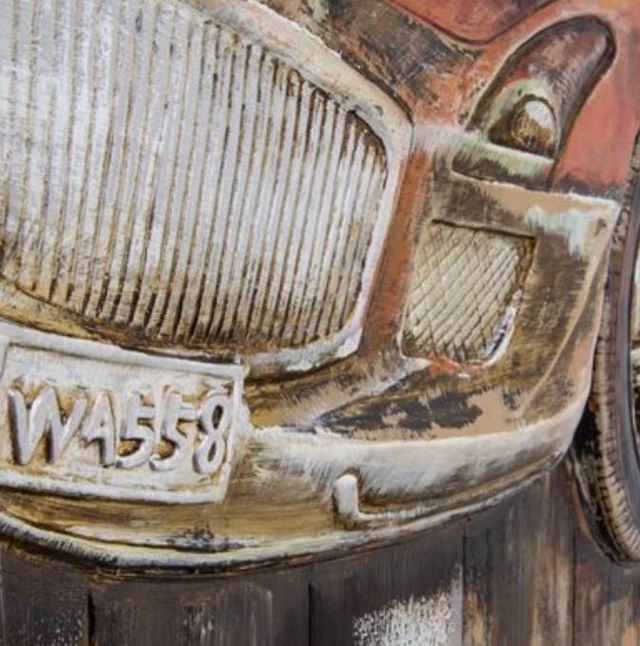 YHD Red Vintage Car II Wall Art-2
