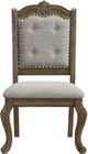 Elements International Madison Park Beige/Brown Dining Side Chair -1