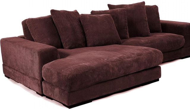 Moe's Home Collection Plunge 2-Piece Dark Brown L-Shaped Sectional and Reversible Chaise-3