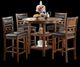 Diane 5 Piece Dining Set (Counter Height) Brown-0