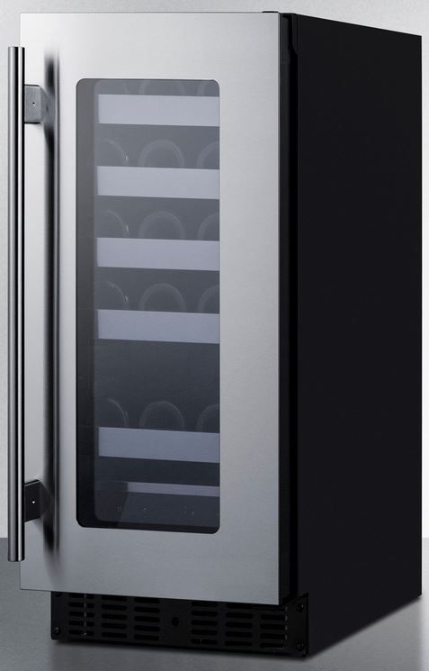Summit® 15" 1.8 Cu. Ft. Stainless Steel Wine Cooler-3