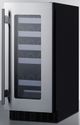 Summit® 1.8 Cu. Ft. Stainless Steel Wine Cooler -3
