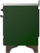 Ilve® Majestic III 48" Emerald Green Pro Style Induction Range with Triple Glass Door and Burnished Trim-4