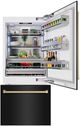 ZLINE Autograph Edition 36" 19.8 Cu. Ft. Black Stainless Steel Built-In Bottom Freezer Refrigerator with Water Dispenser, Ice Maker and Champagne Bronze Accents-4