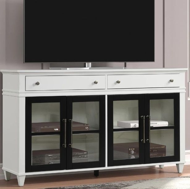 Parker House® Domino Black/Cottage White 68" Console-0