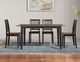 Steve Silver Co. Joplin 5-Piece Walnut Dining Set with Ebony Base-1