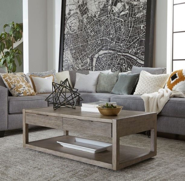 Liberty Furniture Bartlett Field Dusty Taupe Cocktail Table -1