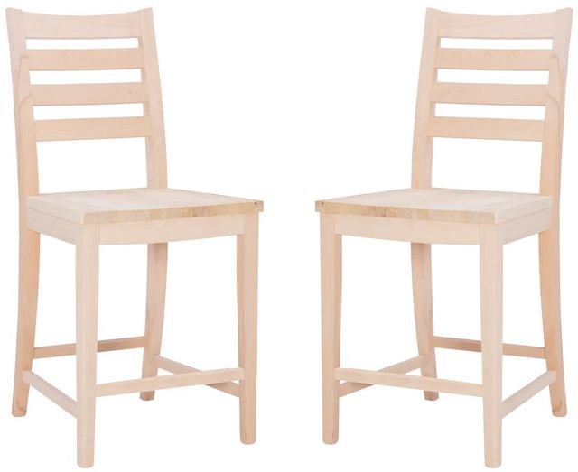 Linon Felicia 2-Piece Unfinished Counter Stool-0