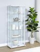 Coaster® Delphinium Clear/White Display Cabinet-1