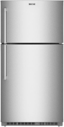 Maytag® 33" 21.3 Cu. Ft. Fingerprint Resistant Stainless Steel Top Freezer Refrigerator with Garage Mode-0