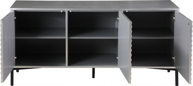 Meridian Furniture Glitz Antique Silver/Matte Black Sideboard-2
