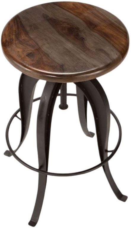 Steve Silver Co. Sparrow Brown Adjustable Stool with Black Frame-3