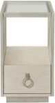 Riverside Furniture Maisie Glass Top Chairside Table with Champagne Base-1