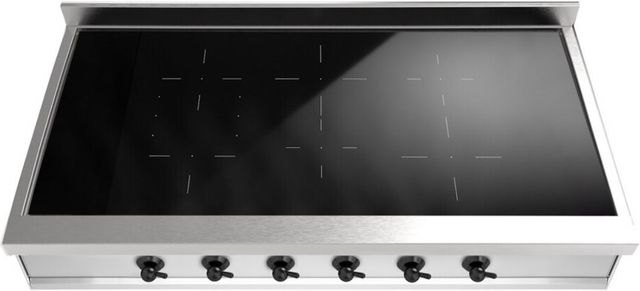 Ilve Nostalgie II 48” Stainless Steel Induction Rangetop with 6 Elements and Burnished Trim-1